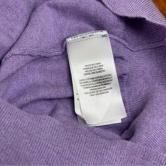 Polo Ralph Lauren Men's Large Purple V-Neck Sweater 100% Pima Cotton - Picture 8 of 10